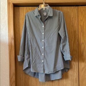 Chicos Striped Button-Up Shirt- 2